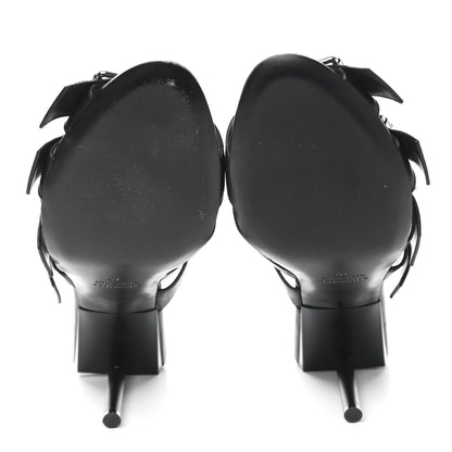 Balenciaga Shiny Sheepskin Bluckle K 80mm Sandals 41 Black 5 of 10