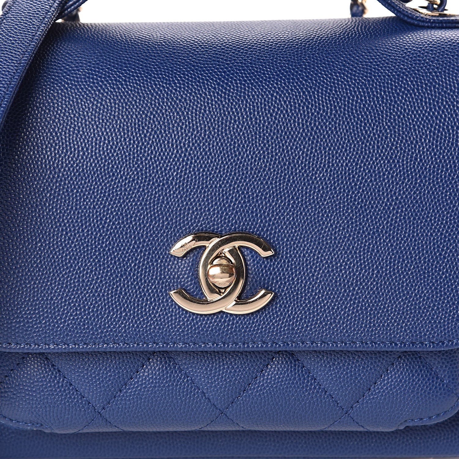 Chanel Caviar Quilted Mini Business Affinity Flap Blue 10 of 11