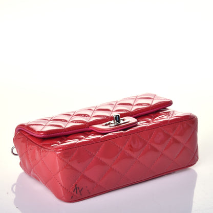 Chanel Patent Calfskin Quilted Mini Rectangular Flap Pink 4 of 9