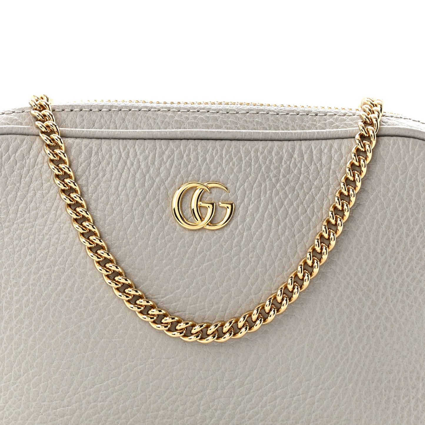 Dollar Calfskin Super Mini GG Marmont Chain Shoulder Bag Deep Grey