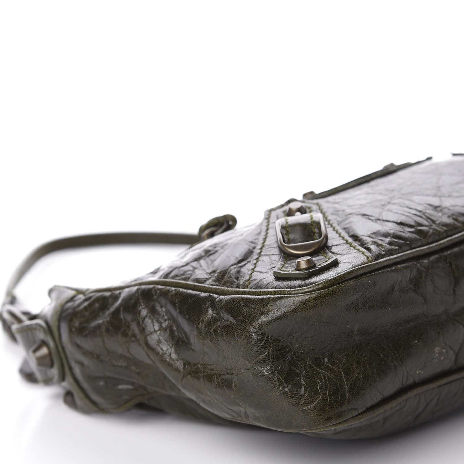 Balenciaga Chevre Classic Hardware Shoulder Bag Olive 7 of 10