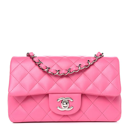 Chanel Lambskin Quilted Mini Rectangular Flap Pink 1 of 4