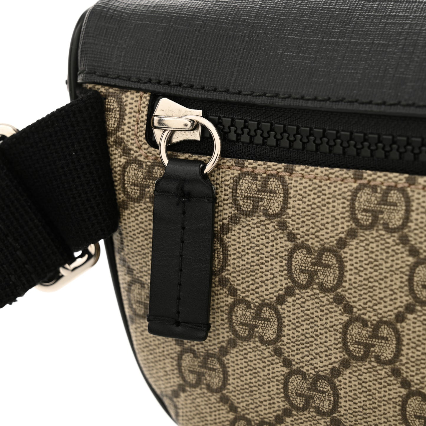 GG Supreme Monogram Belt Bag Black
