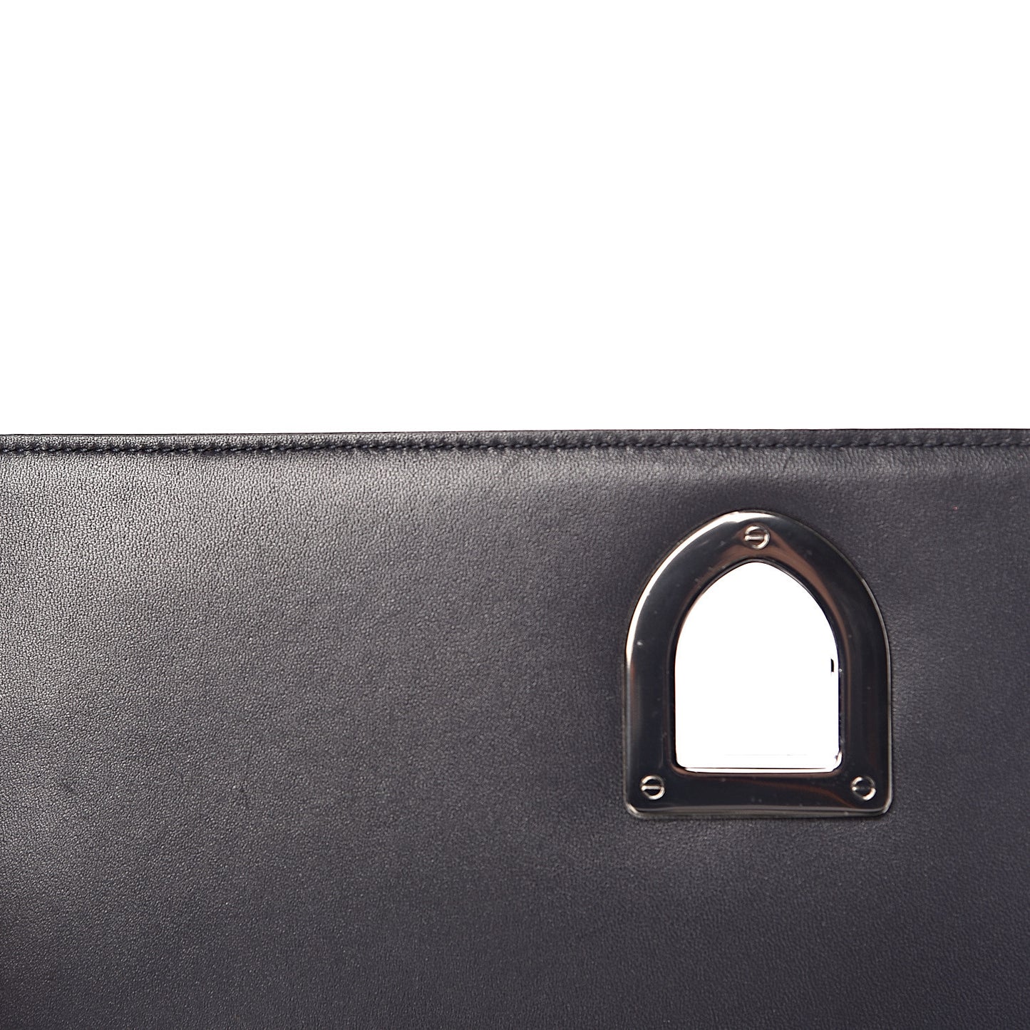 Metallic Patent Micro-Cannage Medium Diorama Flap Bag Graphite
