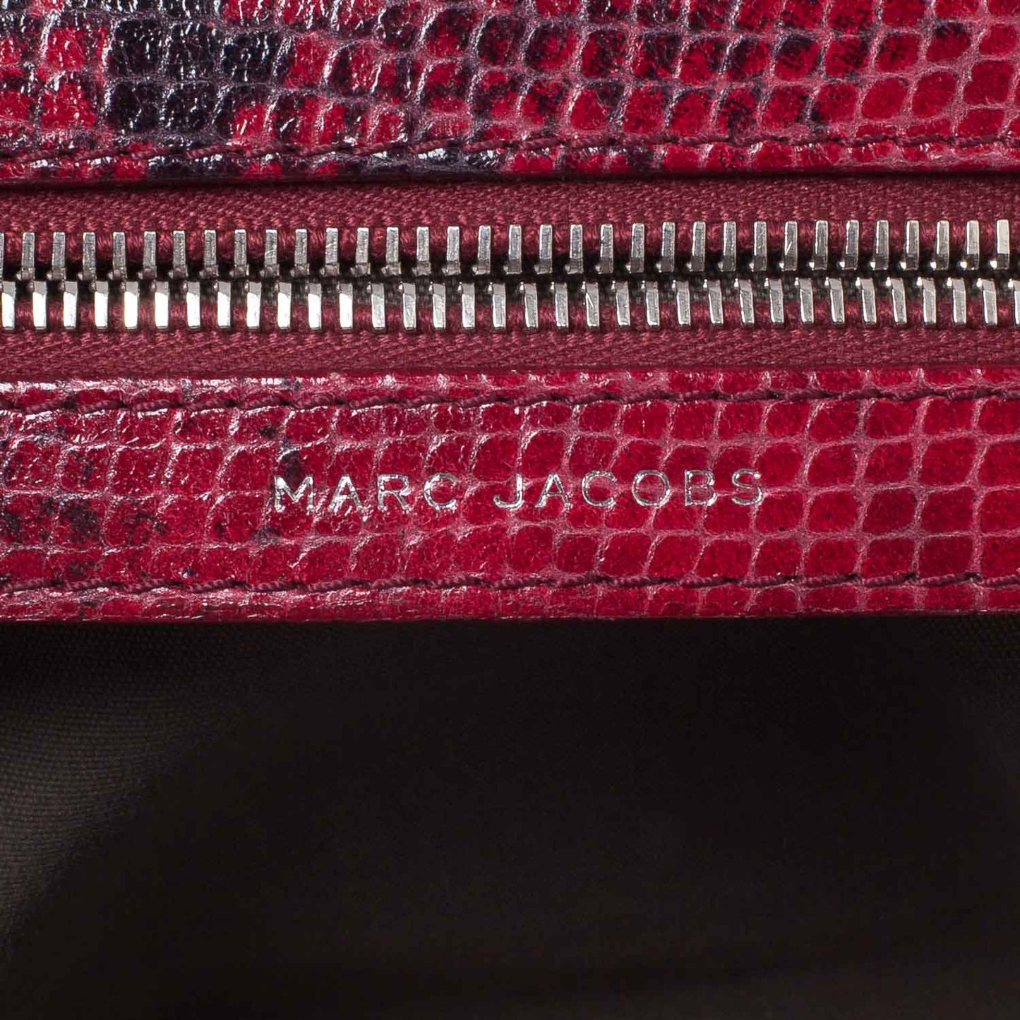 Python Embossed Leather Stardust Stam Bordeaux
