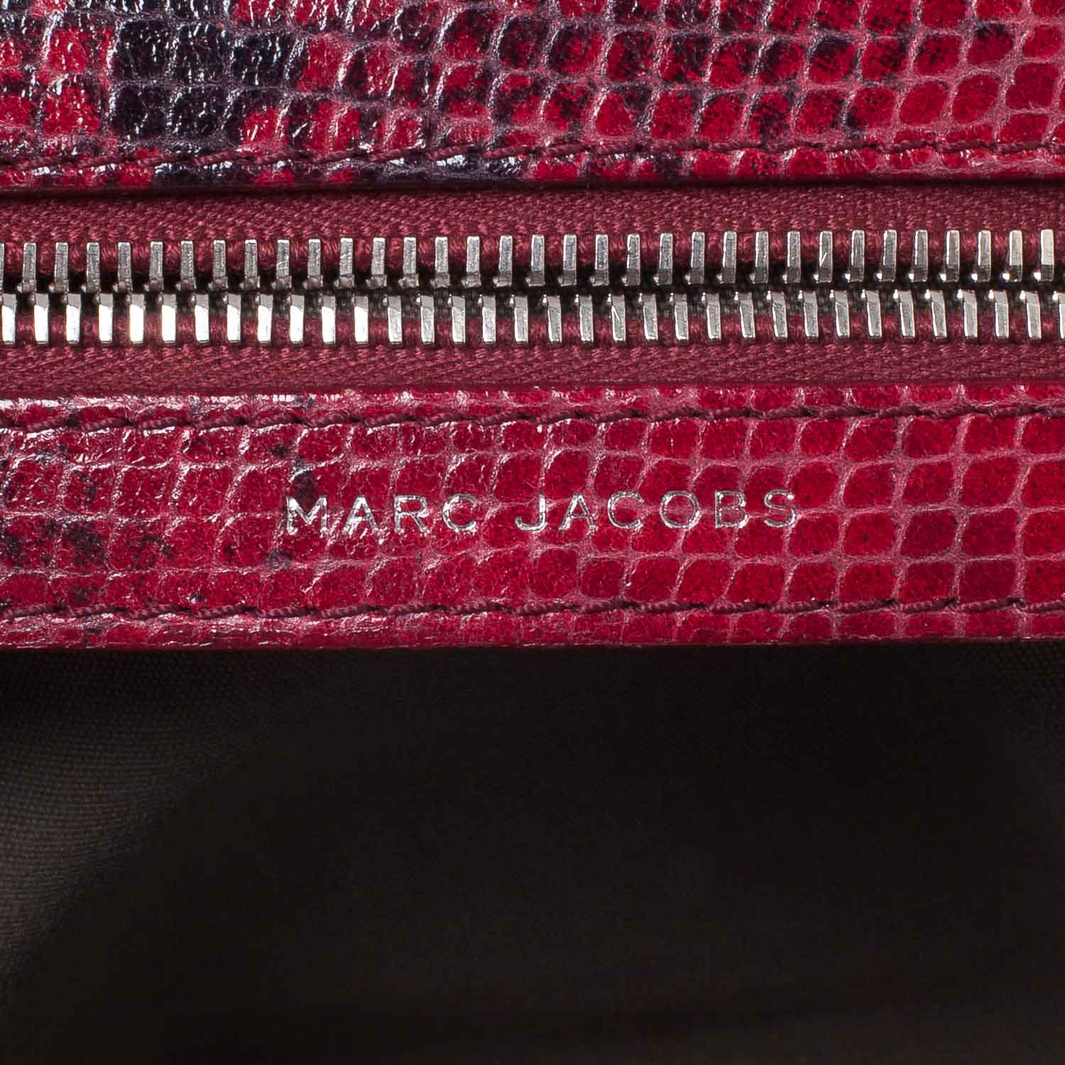 Marc Jacobs Python Embossed Leather Stardust Stam Bordeaux 6 of 8