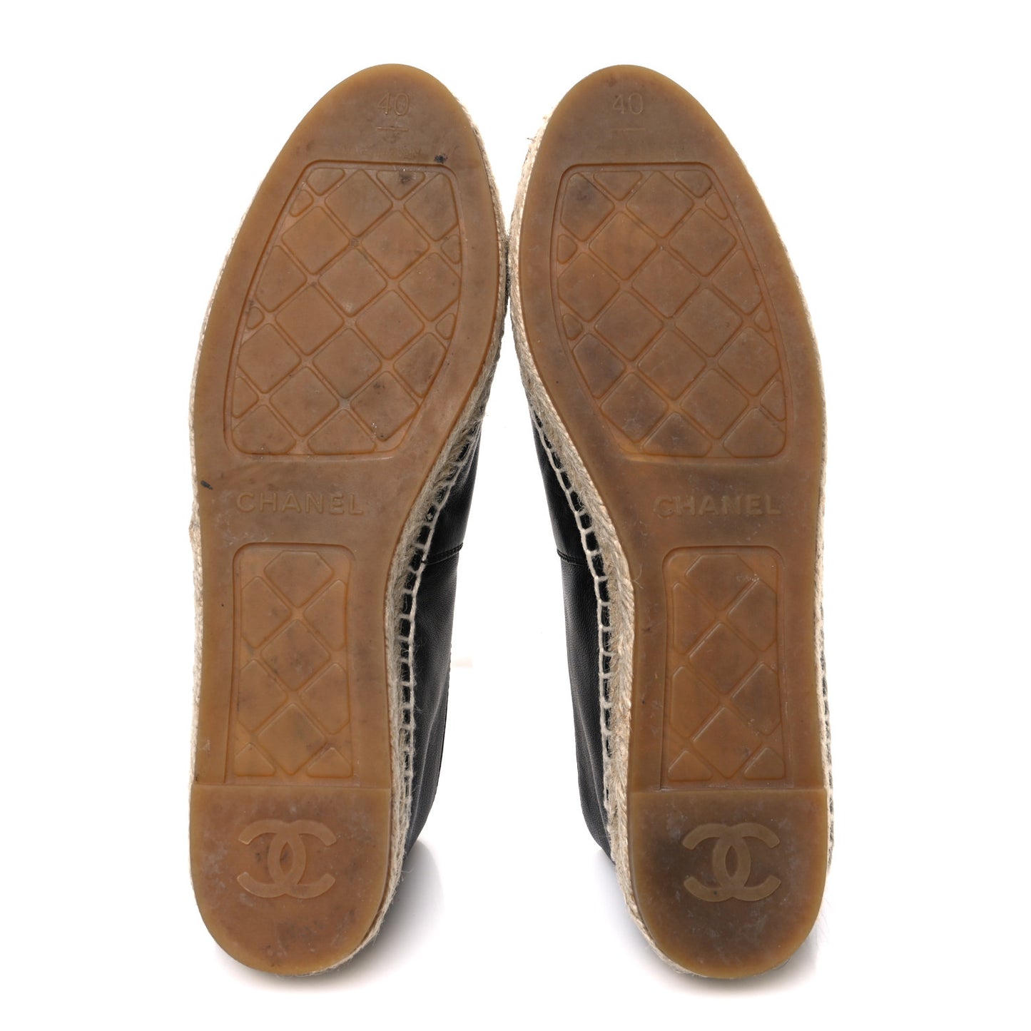Lambskin CC Espadrilles 40 Black