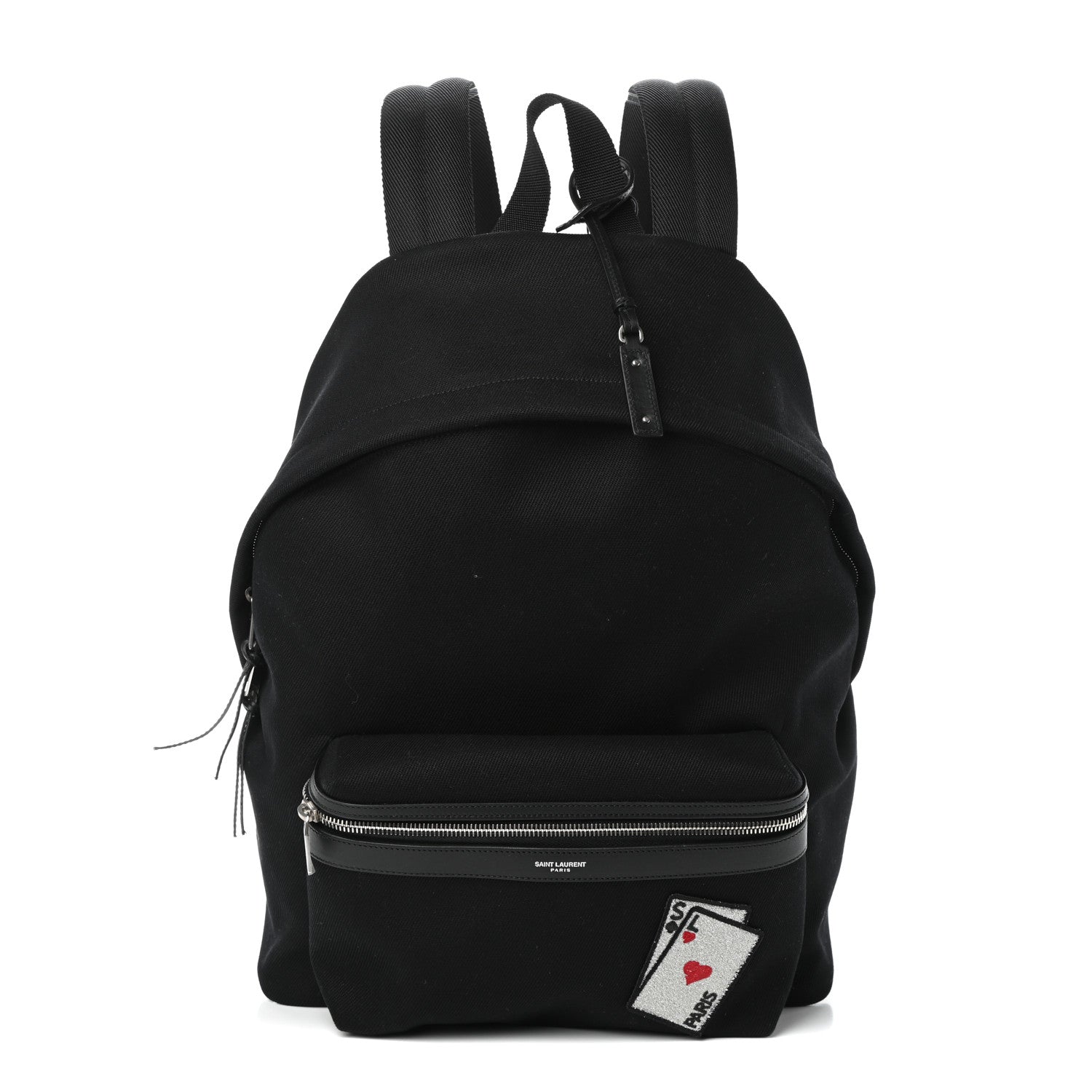 Saint Laurent Canvas SL Playing Cards City Backpack Black 1 of 9