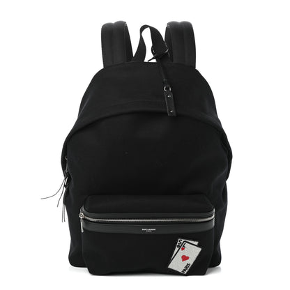 Saint Laurent Canvas SL Playing Cards City Backpack Black 1 of 9