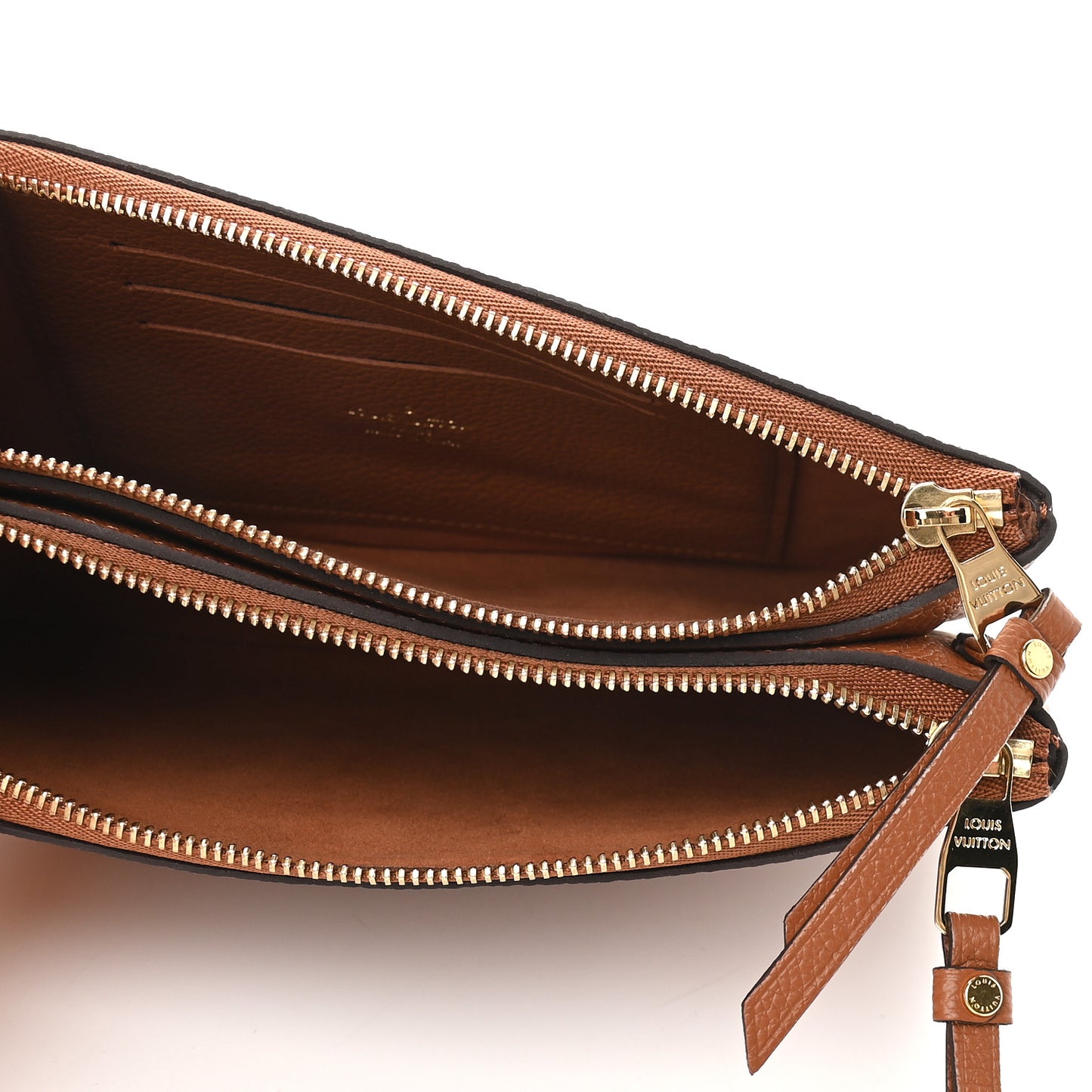 Empreinte Monogram Giant Double Zip Pochette Caramel