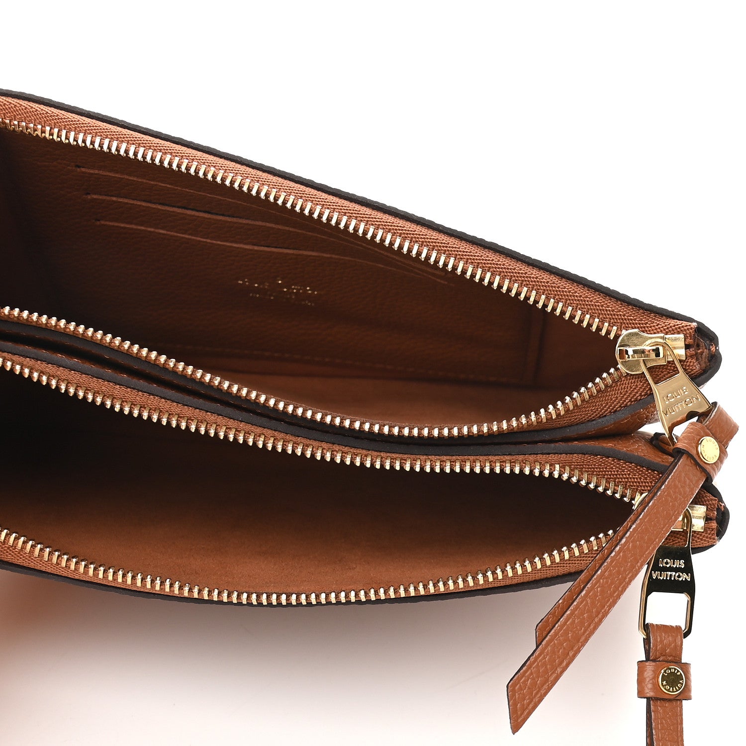 Louis Vuitton Empreinte Monogram Giant Double Zip Pochette Caramel 5 of 8