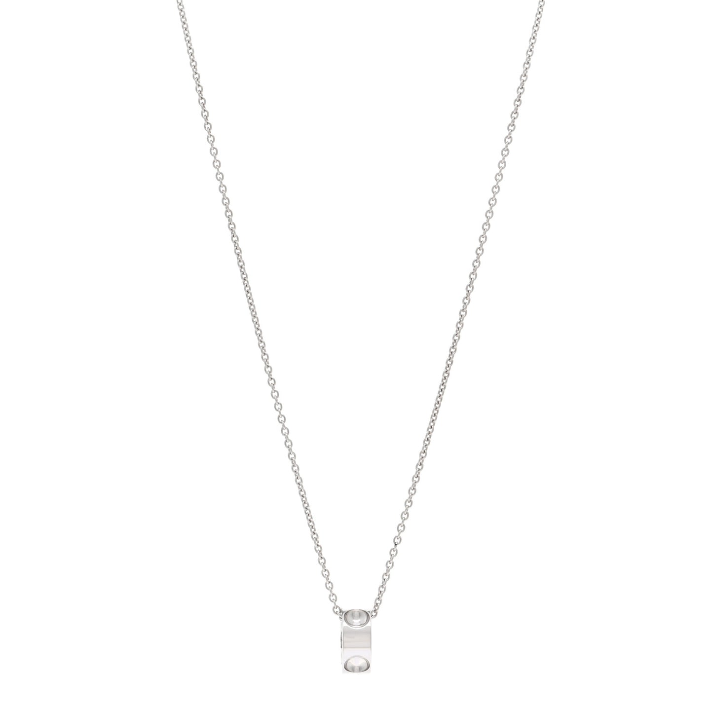 18K White Gold Empreinte Pendant Necklace