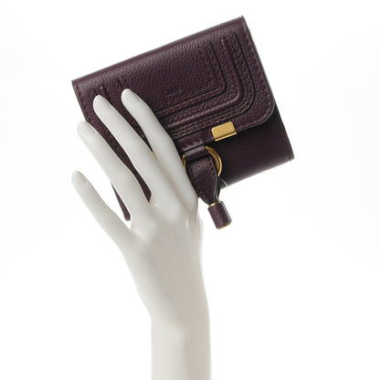 Chloe Grained Calfskin Marcie Square Wallet Intense Violine 2 of 8
