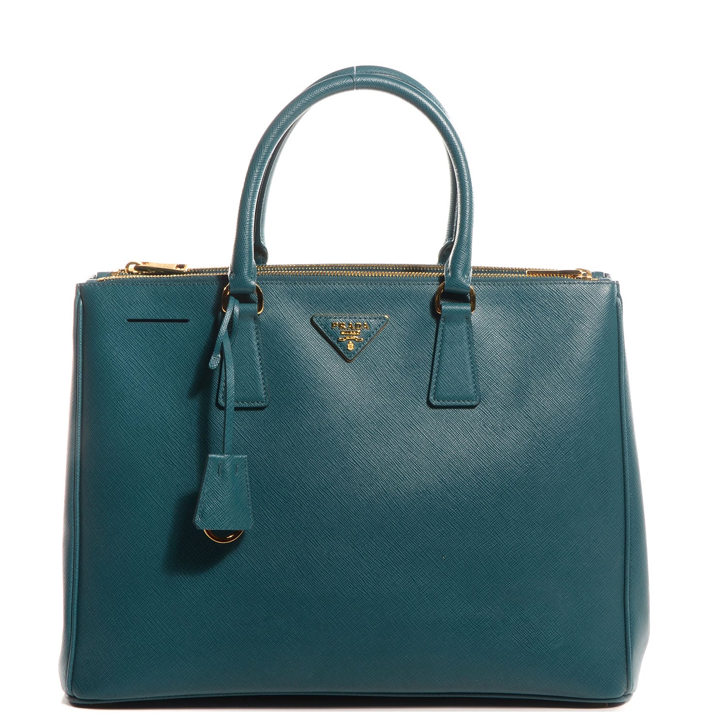 Prada Saffiano Lux Large Double Zip Tote Ottanio 1 of 11