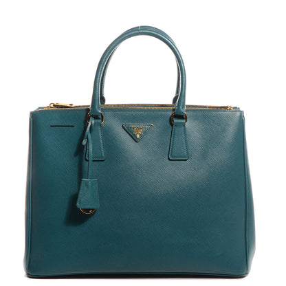 Prada Saffiano Lux Large Double Zip Tote Ottanio 1 of 11