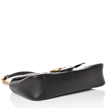 Gucci Calfskin Matelasse Small GG Marmont Shoulder Bag Black 4 of 9