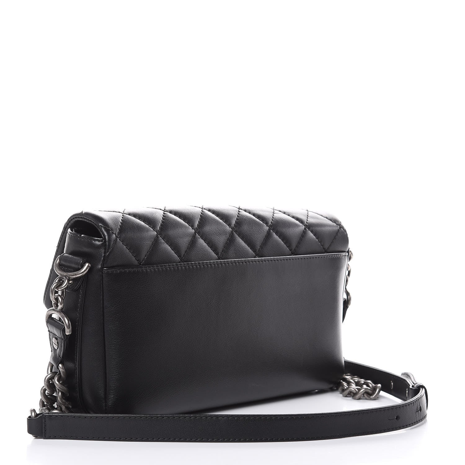 Chanel Calfskin Quilted Large Rock My Shoulder Flap Black 3 of 16