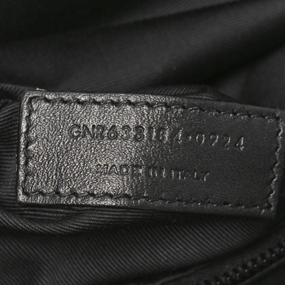Saint Laurent Crinkled Calfskin Matelasse Monogram Medium Niki Chain Satchel Black 7 of 10
