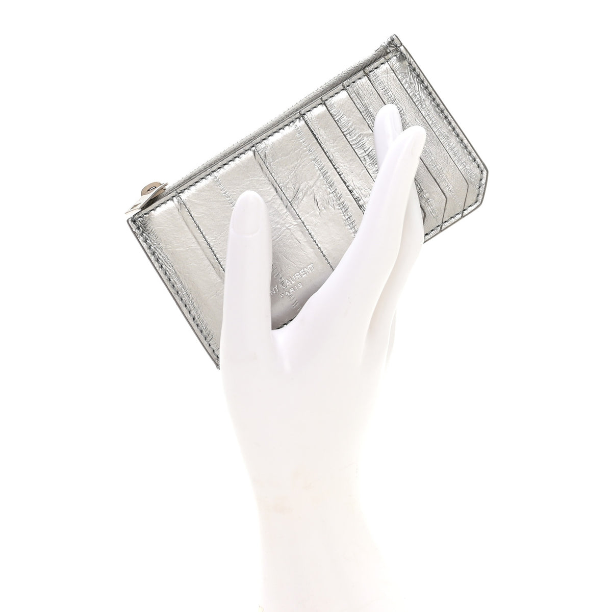 Eel 5 Fragments Zip Pouch Card Silver