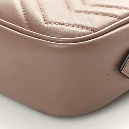 Gucci Calfskin Matelasse Mini GG Marmont Chain Shoulder Bag Porcelain Rose 9 of 10