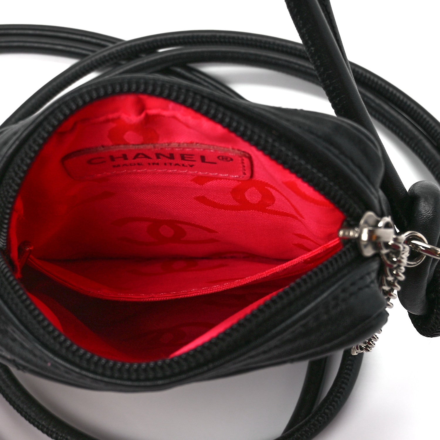 Chanel Calfskin Quilted Small Cambon Messenger Black White 5 of 11