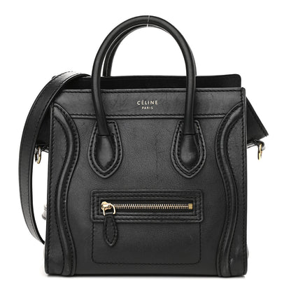Celine Smooth Calfskin Nano Luggage Black 1 of 10