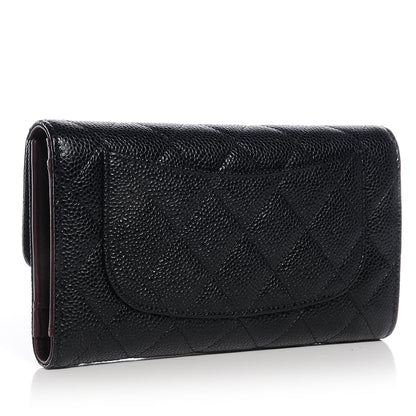 Chanel Caviar Quilted Large Flap Wallet Black 3 of 9