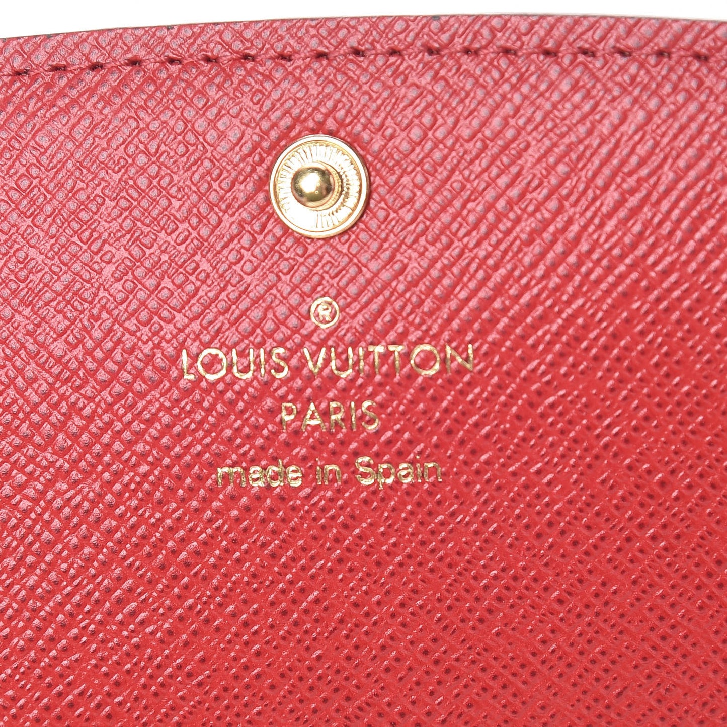 Damier Ebene Emilie Wallet Red