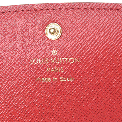 Louis Vuitton Damier Ebene Emilie Wallet Red 6 of 7