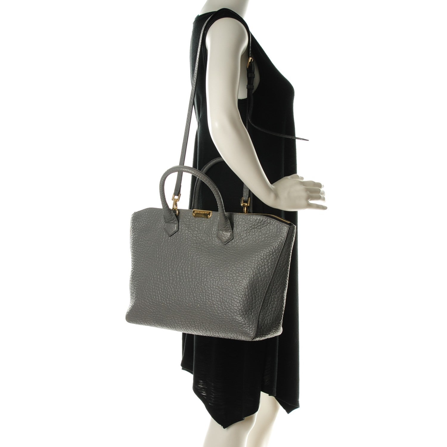 Burberry Heritage Grain Medium Dewsbury Tote Grey 2 of 10