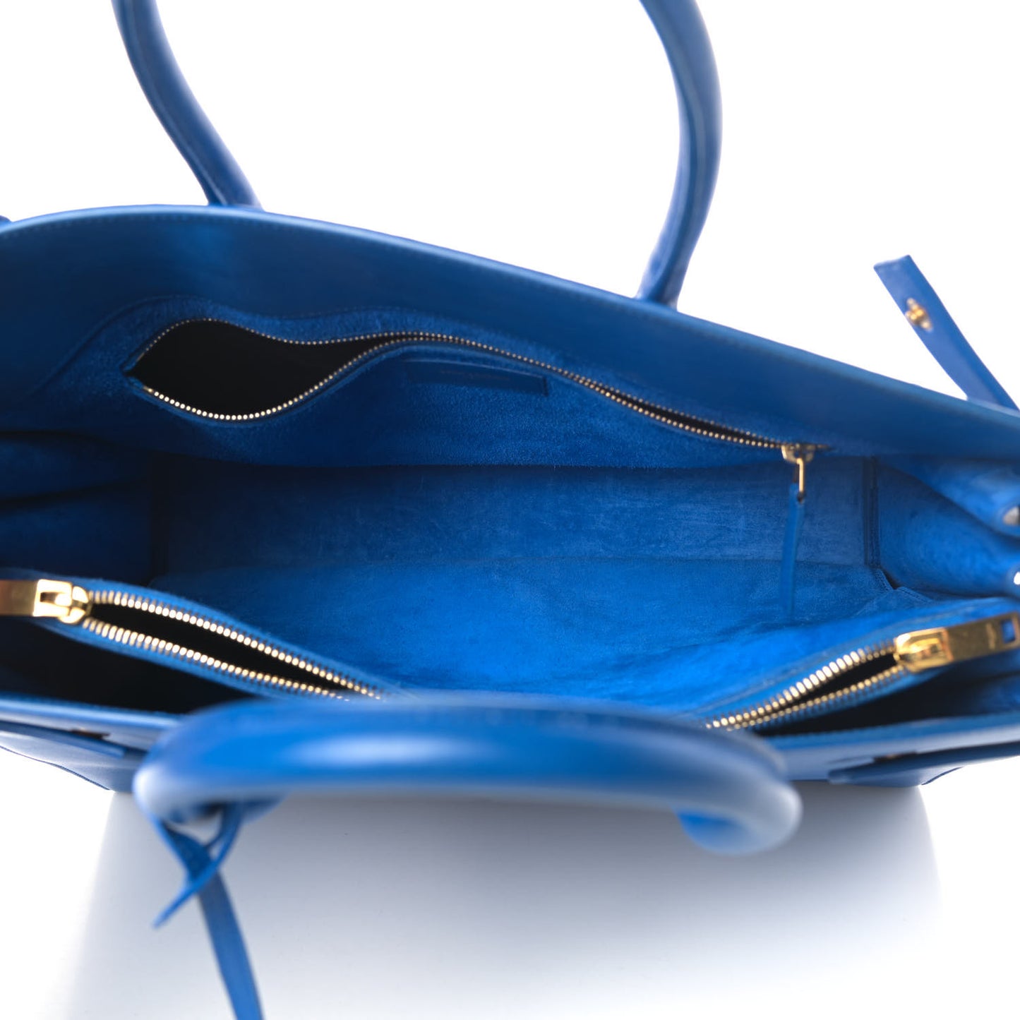 Calfskin Large Sac De Jour Carryall Royal Blue