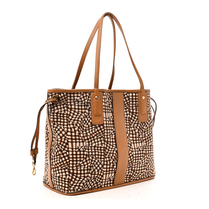 MCM Visetos Medium Liz Reversible Shopper Tote Cognac 6 of 15