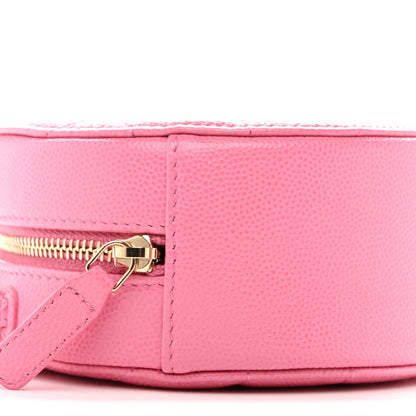 Chanel Caviar Quilted Gripoix CC Round Clutch With Chain Pink 9 of 10