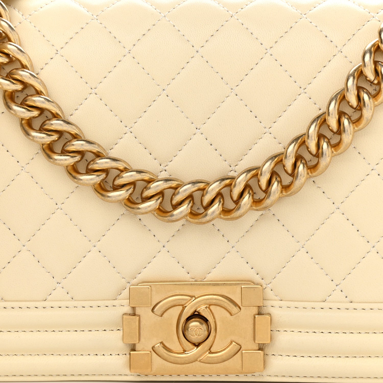 Chanel Lambskin Quilted Medium Boy Flap White 8 of 11