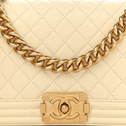 Chanel Lambskin Quilted Medium Boy Flap White 8 of 11