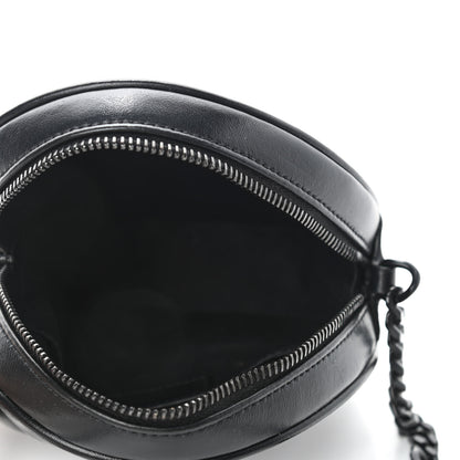 Saint Laurent Calfskin Matelasse Chevron Round Vinyle Camera Bag Black 5 of 10