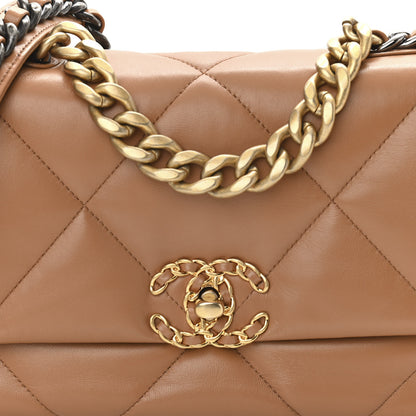 Chanel Lambskin Quilted Medium Chanel 19 Flap Brown 8 of 11