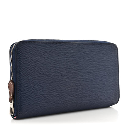 Hermes Epsom Silk'In Wallet Bleu Saphir 3 of 8
