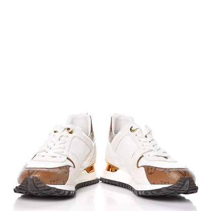 Louis Vuitton Suede Reverse Monogram Run Away Sneakers 38 White 5 of 14