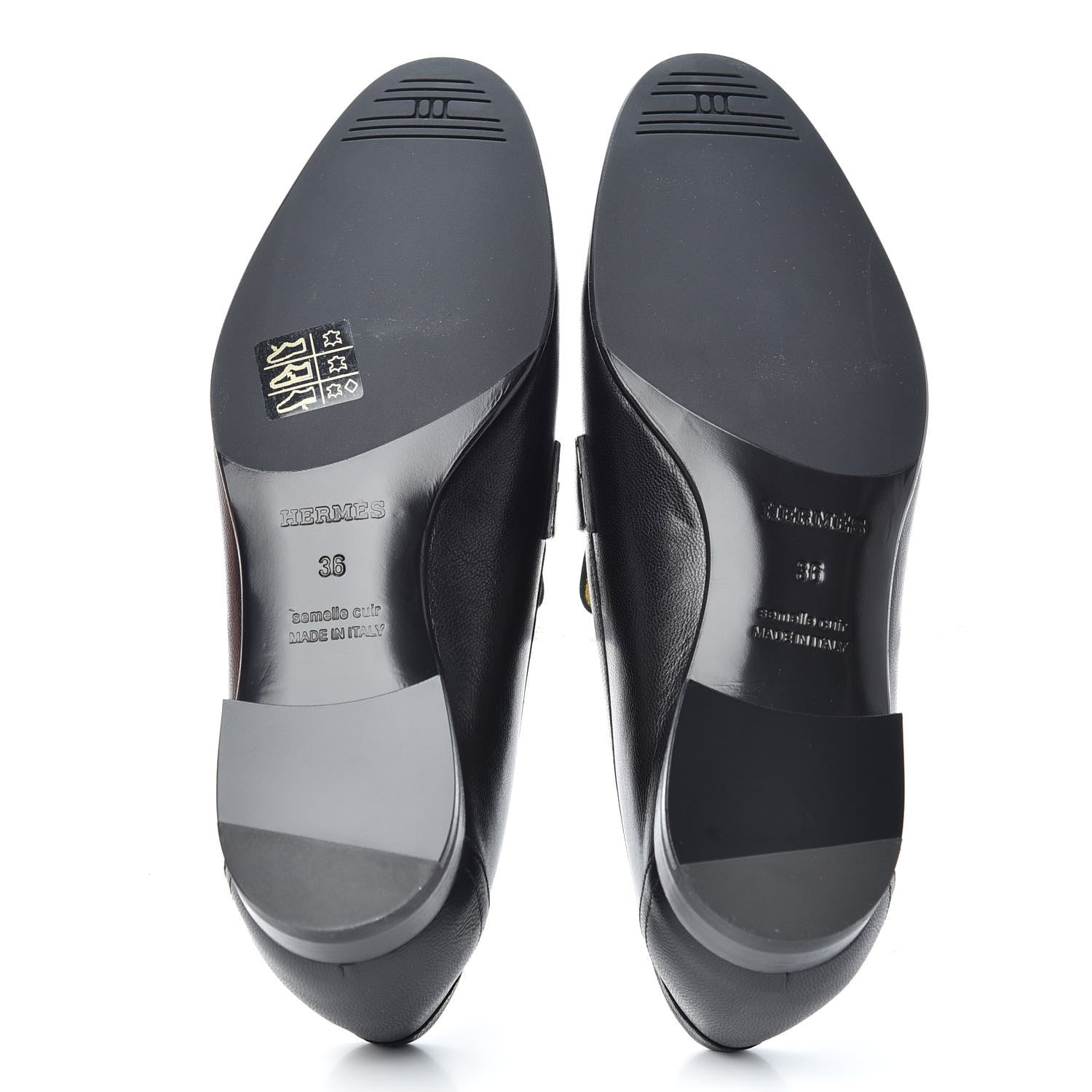 Hermes Goatskin Paris Loafers 36 Black 6 of 11