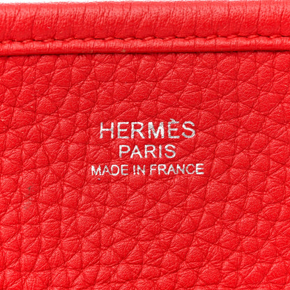Hermes Taurillon Clemence Evelyne III PM Rouge Tomate 6 of 15