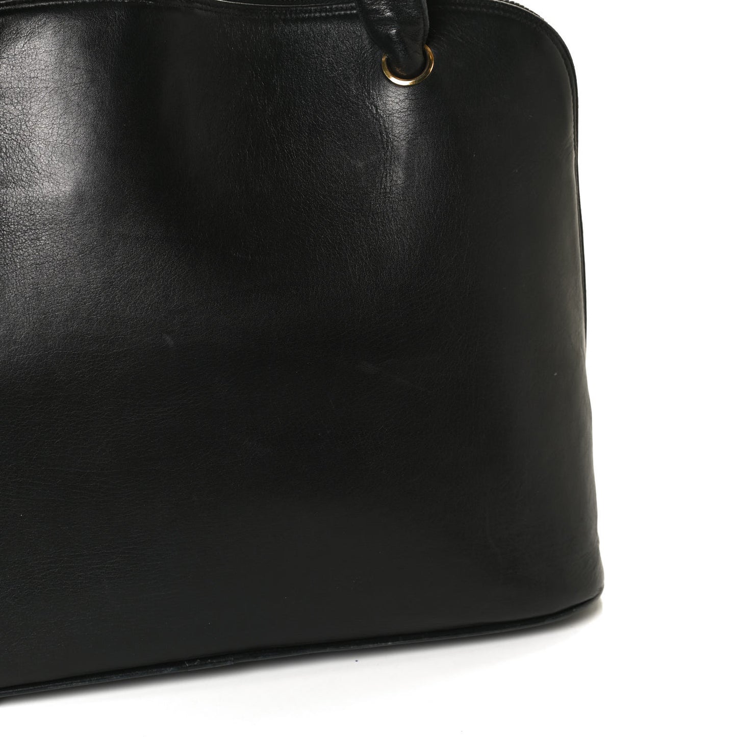 Lambskin CC Stitched Tote Black