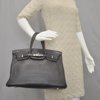 Hermes Taurillon Clemence BIRKIN 35 Black 12 of 20