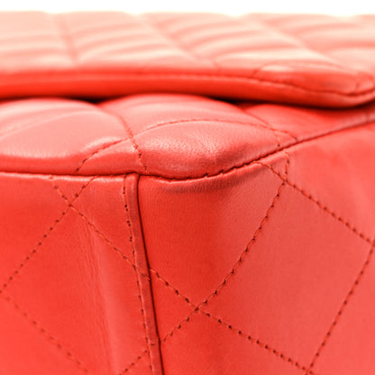Chanel Lambskin Quilted Maxi Single Flap Red 14 of 15