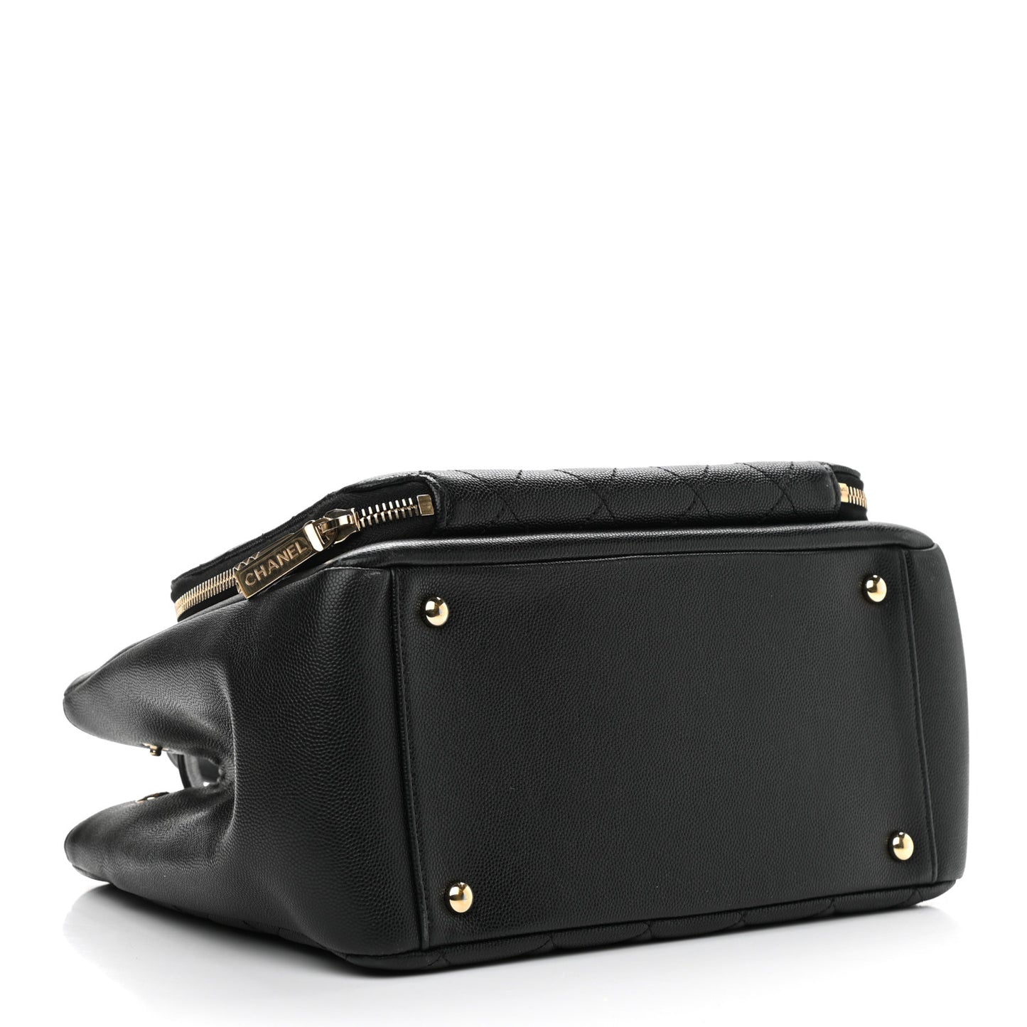 Caviar Quilted Small Business Affinity Shopping Bag Black