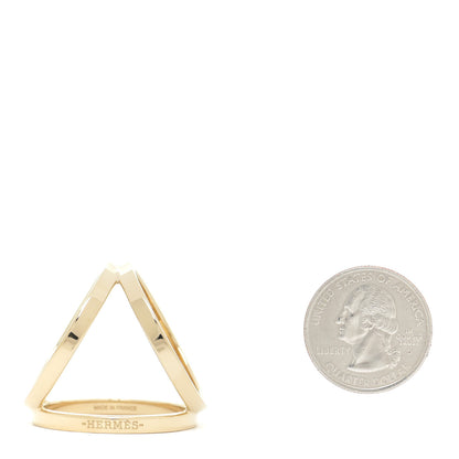 Hermes Permabrass Gold Plated Trio Scarf Ring 2 of 3