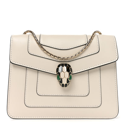 Bulgari Calfskin Small Serpenti Forever Crossbody Bag White Agate 1 of 9