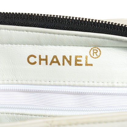 Chanel Lambskin Quilted Shoulder Bag White 6 of 9