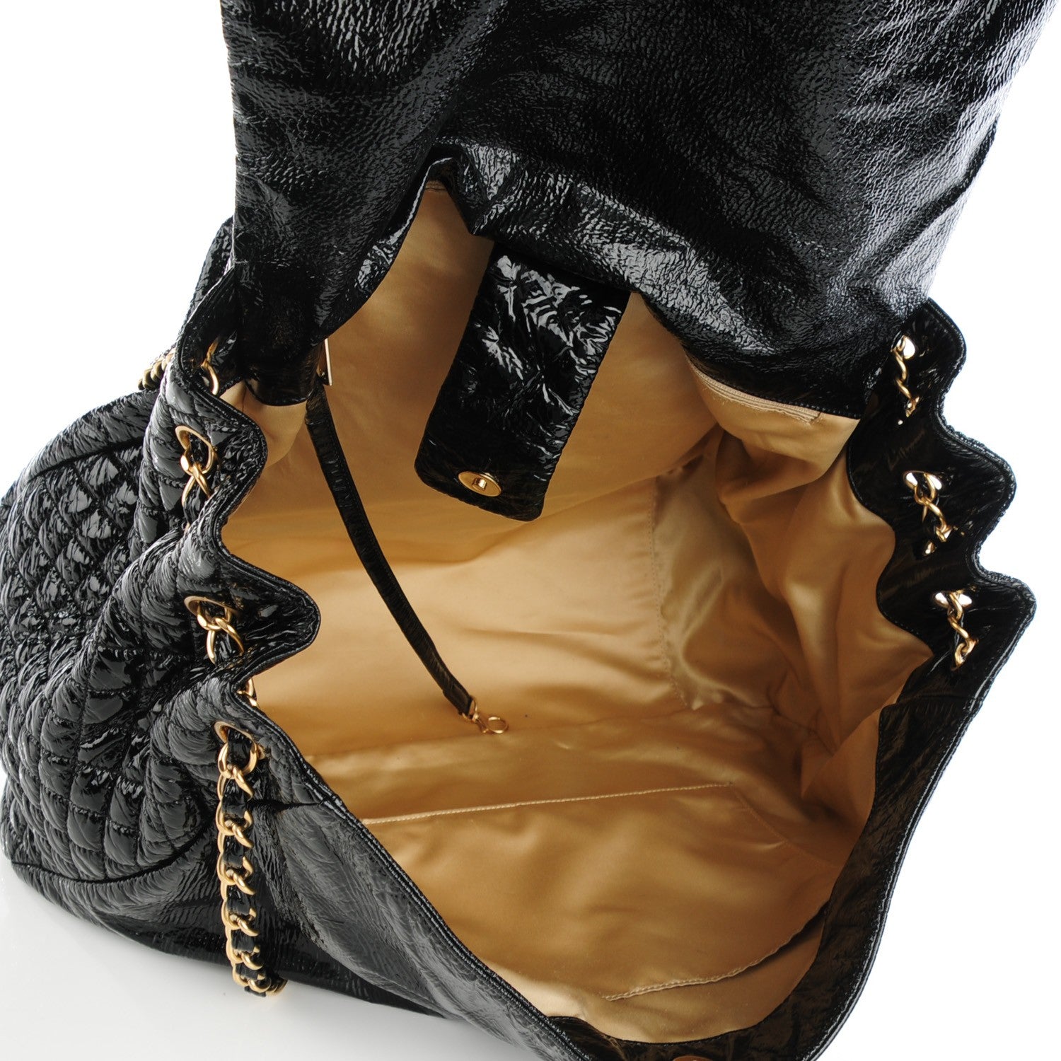 Chanel Vinyl XL Rock and Chain Flap Black 5 of 8