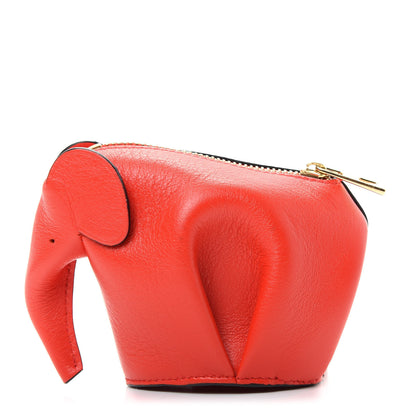 Loewe Calfskin Elephant Coin Purse Red 1 of 6